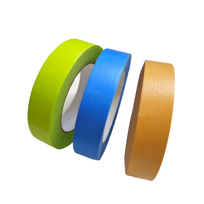 Yellow Textured Crepe Paper Tape Acrylic Adhesive 80mm 20mm