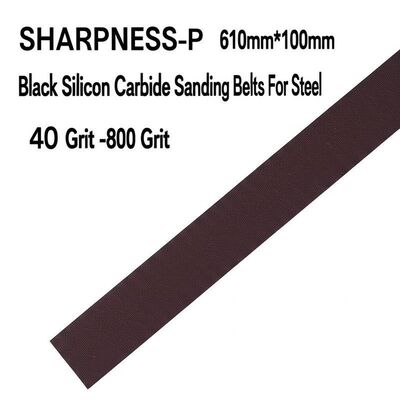 SHARPNESS GXC51-P 610mm x 100mm Silicon Carbide Sanding Belt for Steel with 40-800 Grit Range