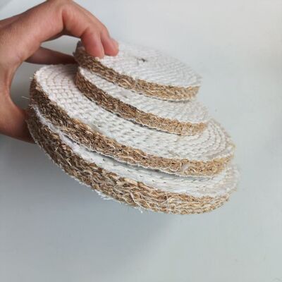 150mm 100mm Sisal Polishing Wheel For Stainless Steel Jewelry Buffing
