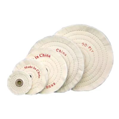 White Cotton Buffing Wheel 3inch*40layer for Jewelry Polishing with 4mm Holes