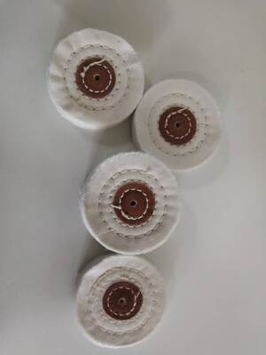 White Cotton Buffing Wheel 3inch*40layer for Jewelry Polishing with 4mm Holes