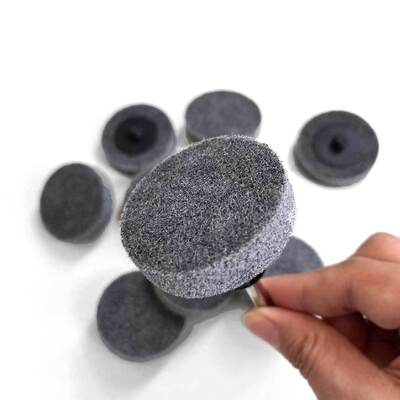 2inch 75mm Grey Non Woven Roloc Quick Change Discs Nylon For Metal Surface Conditioning