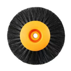 80mm Orange Polishing Boar Round Bristle Brush For Jade Stone Handicraft Smoothing