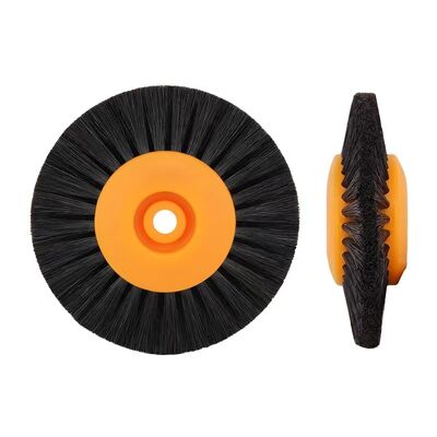 80mm Orange Polishing Boar Round Bristle Brush For Jade Stone Handicraft Smoothing