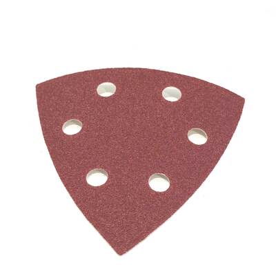 93mm Triangle Abrasive Sanding Disc Sheets Red Dry Sandpaper For Orbital Sander