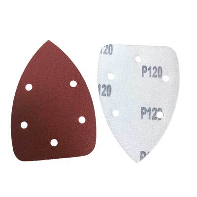 2000 Grit Random Orbital Sanding Discs Triangle 5 Hole For Grinding Polishing