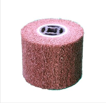 high quality None woven abrasive wheel Abrasive Wire Drawing Wheel with Keyhole Arbor OEM fiber polishing wheel 120*100*19mm