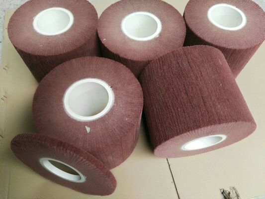 high quality None woven abrasive wheel Abrasive Wire Drawing Wheel with Keyhole Arbor OEM fiber polishing wheel 120*100*19mm