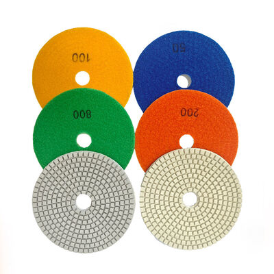30-3000 Grit Diamond Marble Granite Polishing Pads Flexible OEM