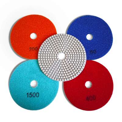 4Inch 100mm Wet Dry Floor Diamond Sanding Pad For Concrete Granite Ceramic