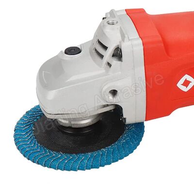 Blue Aluminium Zirconia Flap Disk Grinder 125mm Anti Clogging For Automotive