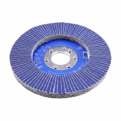 Blue Aluminium Zirconia Flap Disk Grinder 125mm Anti Clogging For Automotive