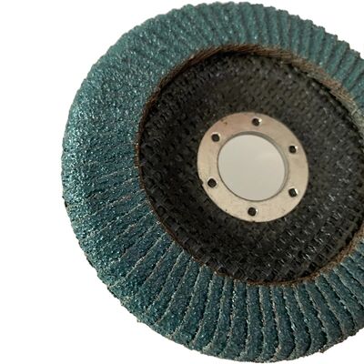 Green R Angle Silicon Carbide Abrasive Flap Disc For Curved Edge Grinding 125mm