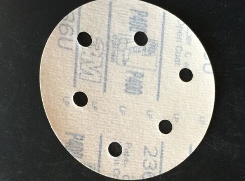 3M yellow hook& loop sanding disc 5" abrasive sandpaper 125mm 6 holes velcro backing for polishing 