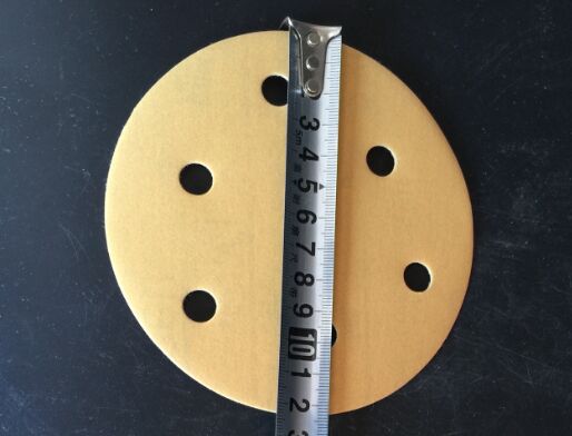 3M yellow hook& loop sanding disc 5" abrasive sandpaper 125mm 6 holes velcro backing for polishing 