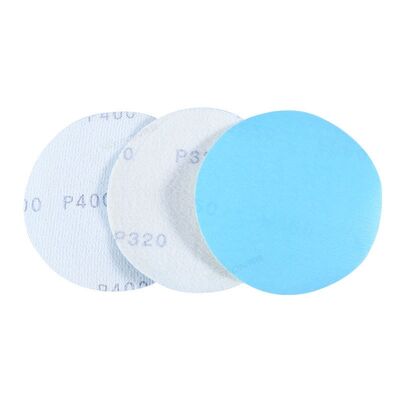 Blue Aluminium sanding disc without holes paper backing round abrasive sandpaper 40#-800# grit hoop&look backing for angle grinder for polishing