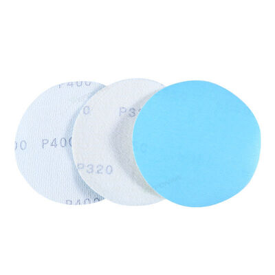 Blue Aluminium sanding disc without holes paper backing round abrasive sandpaper 40#-800# grit hoop&look backing for angle grinder for polishing