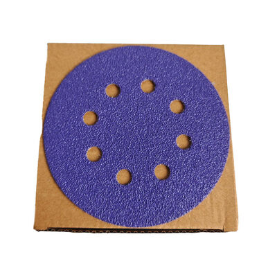 125mm 5 Inch Purple P60-P800 Hook and Loop Ceramic Sanding Disc Automotive Sandpaper