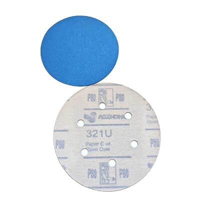 Blue mixed abrasive hook and loop sanding cloth disc customized abrasive tools