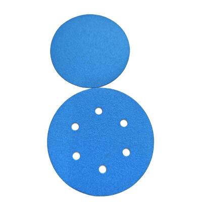 Blue mixed abrasive hook and loop sanding cloth disc customized abrasive tools