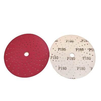 Red Sandpaper Hook and Loop Backing Sandpaper Vortex Hole Sanding Disc Sanding Discs Pad