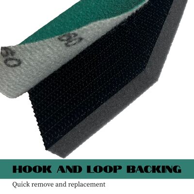 65*92mm PET Film Sandpaper Discs Green Hook and Loop Sanding Sheet Abrasive Paper