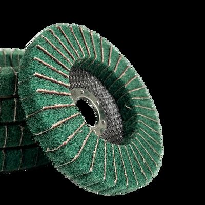 4 Inch Medium Hardness Nylon Fiber Non-Woven Flap Disc Aluminum Oxide Polishing Wheel Metal Polishing OEM
