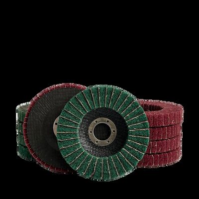 4 Inch Medium Hardness Nylon Fiber Non-Woven Flap Disc Aluminum Oxide Polishing Wheel Metal Polishing OEM