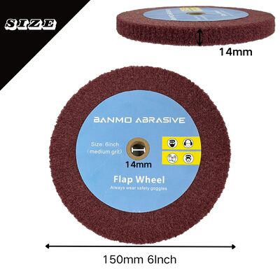 Non-Woven Nylon Fiber Abrasive Flap Wheel Buffing Wheel for Stainless Steel Grinding & Polishing