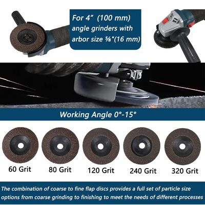 Plastic Backed Flap Disc, Lightweight Durable Base for Reduced Vibration and Noise