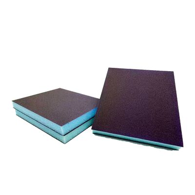 120*100*12mm Blue Double-Sided Sponge Sanding Block with High-Efficiency Sanding Performance