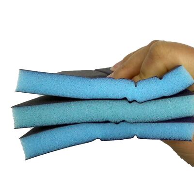 120*100*12mm Blue Double-Sided Sponge Sanding Block with High-Efficiency Sanding Performance