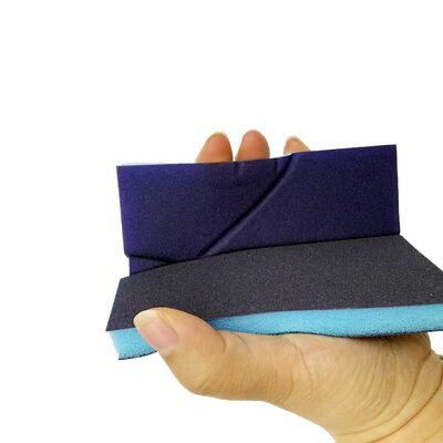 120*100*12mm Blue Double-Sided Sponge Sanding Block with High-Efficiency Sanding Performance