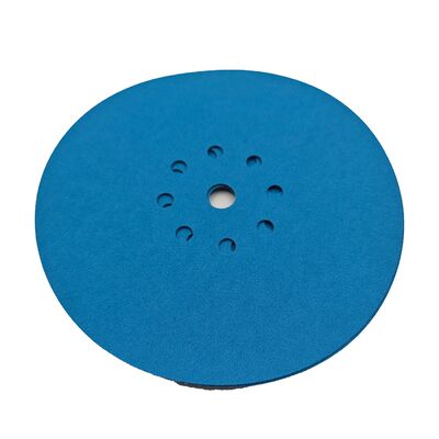 9 Inch 9Holes Aluminum Oxide Medium Grit 225mm Hook Loop Garnet Abrasive Sanding Disc for Wood Polishing OEM