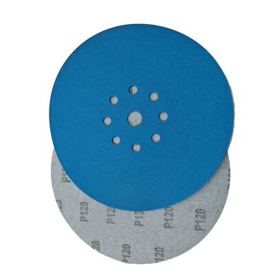 9 Inch 9Holes Aluminum Oxide Medium Grit 225mm Hook Loop Garnet Abrasive Sanding Disc for Wood Polishing OEM