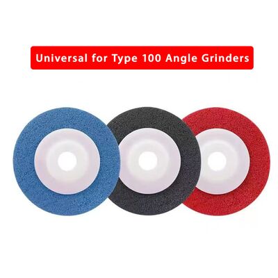 4'' 100mm Nylon Fiber Polishing Wheel Non-Woven Abrasive Disc Bore 5/8'' Grinding Wheels For Metal 11,000 RPM 7P 9P