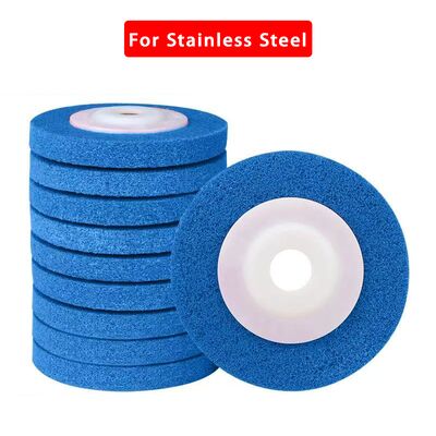 4'' 100mm Nylon Fiber Polishing Wheel Non-Woven Abrasive Disc Bore 5/8'' Grinding Wheels For Metal 11,000 RPM 7P 9P