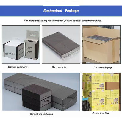 Gray Calcined Sponge Sanding Pad Abrasive Sponge Block Ultra Fine For Polishing Steel