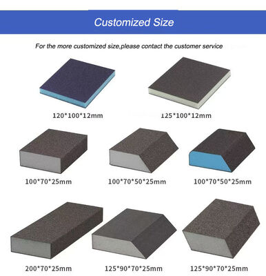 Gray Calcined Sponge Sanding Pad Abrasive Sponge Block Ultra Fine For Polishing Steel