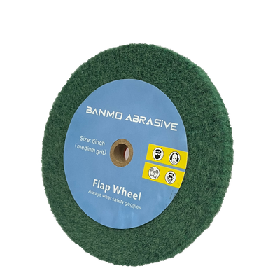 Green Non-woven Abrasive Pad 150mm with 13mm Thickness for Polishing Steel and Stainless Steel