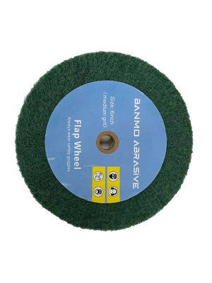 Green Non-woven Abrasive Pad 150mm with 13mm Thickness for Polishing Steel and Stainless Steel