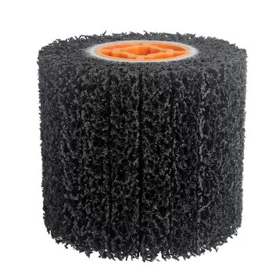 Abrasive Drawing Wheel Burnishing Wheel, 4.5" x 4" Surface Conditioning Tool Drum for Metal Rust Paint and Coating Removal
