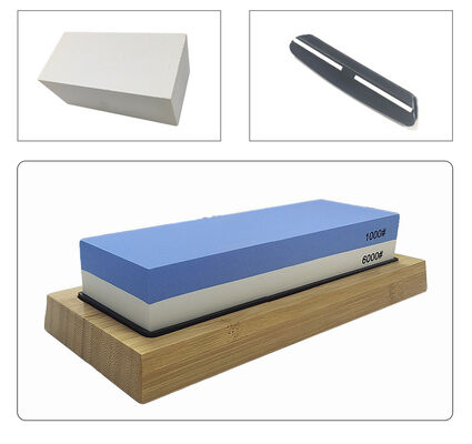Whetstone 4 Side Grit 400/1000 3000/8000, Whetstone Knife Sharpener Stone Set Include Non-slip Base, Leather Strop, Flattening Stone & Angle Guide