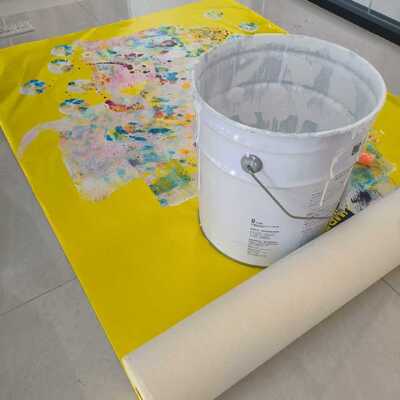  Yellow Self-adhesive Cotton for Temporary Floor Protection Cover Fleece Felt for Painting House