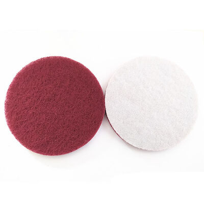 Nylon Scouring Pad Medium Hardness 8mm Thick Hook Loop Abrasive Disc OEM Sanders Polishing Grinding Cleaning 