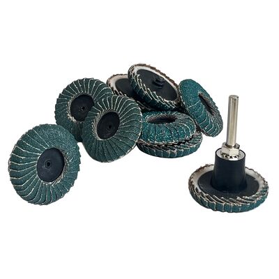 Mixed Curved Flap Disc 2 Inch Roll Lock Quick Change Sanding Discs