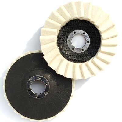 Wool  Flap Polishing Disc 4-1/2" x 7/8"  High Density Wool Polishing Wheel for Metal, Aluminum, Stainless Steel & Stone Polishing  Mirror Finish