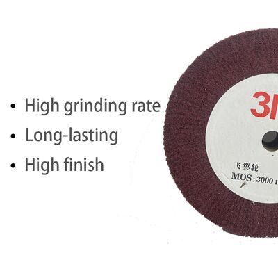 3M Flap Wheel, Fiber Wheel,  Abrasive-Impregnated Stainless Steel Satin Finishing Wheel, Nylon Polishing Fabric Wheel