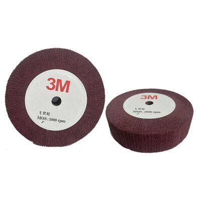 3M Flap Wheel, Fiber Wheel,  Abrasive-Impregnated Stainless Steel Satin Finishing Wheel, Nylon Polishing Fabric Wheel