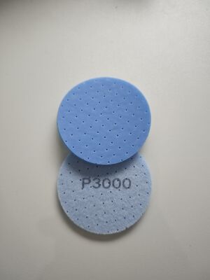 High Density Blue Round Sponge Abrasive Disc Anti Clog Sponge Sand Pad for Car Refinishing Handicraft Fine Sanding